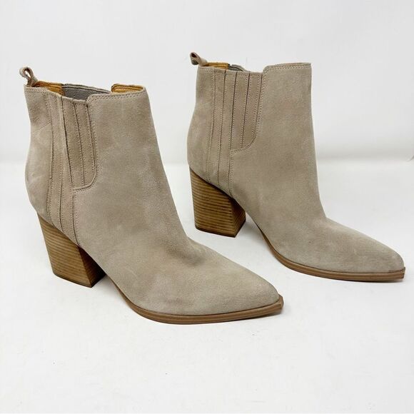 Marc Fisher Oshay Suede Pointed Ankle Booties 11 Grey - Picture 1 of 8